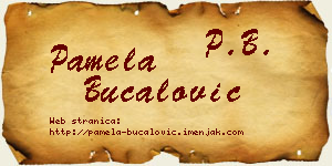 Pamela Bucalović vizit kartica